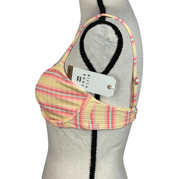 Billabong Large (12) Sunchaser Kenzley Bikini Top Underwire UPF 50 Lined New - Picture 5 of 13
